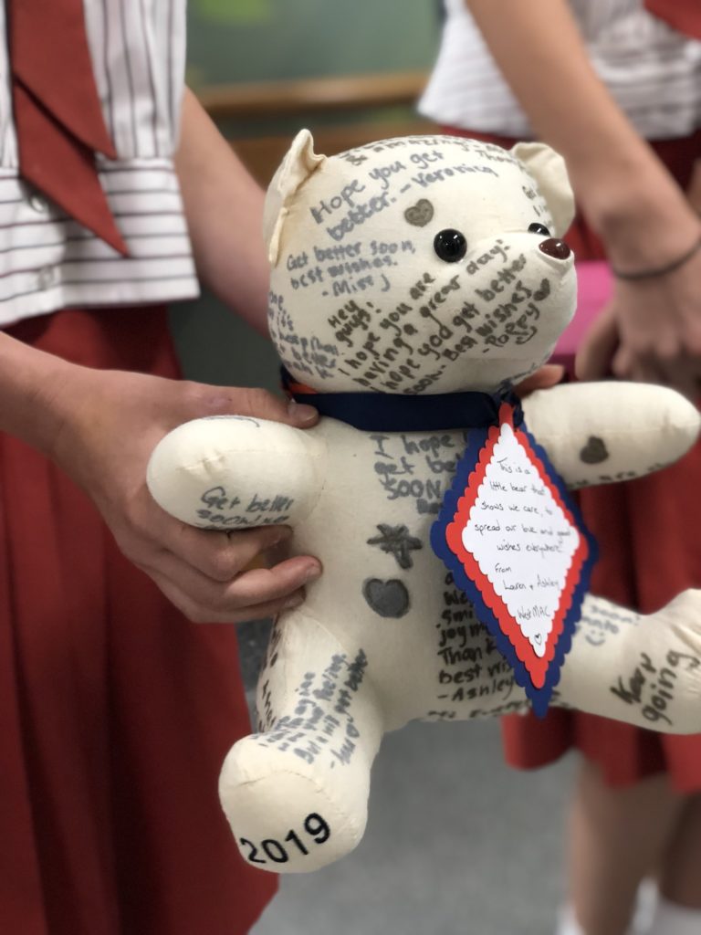 Donated bear from WMAC students